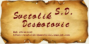 Svetolik Despotović vizit kartica